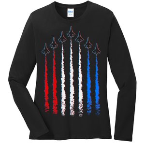 AIr Force Red White & Blue Trail Ladies Long Sleeve Shirt