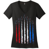 AIr Force Red White & Blue Trail Women's V-Neck T-Shirt