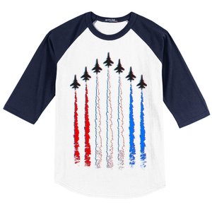 AIr Force Red White & Blue Trail Baseball Sleeve Shirt