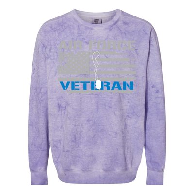 Air Force Veteran Flag Colorblast Crewneck Sweatshirt