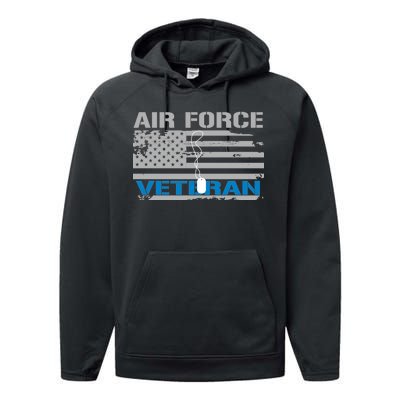 Air Force Veteran Flag Performance Fleece Hoodie