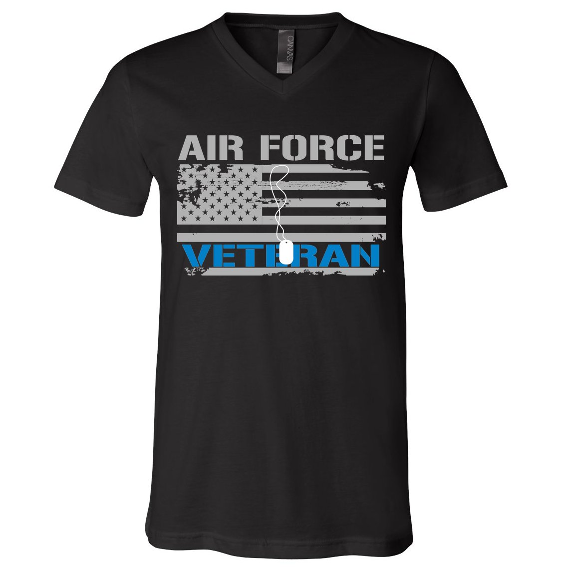 Air Force Veteran Flag V-Neck T-Shirt