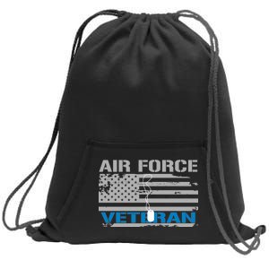 Air Force Veteran Flag Sweatshirt Cinch Pack Bag