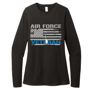 Air Force Veteran Flag Womens CVC Long Sleeve Shirt