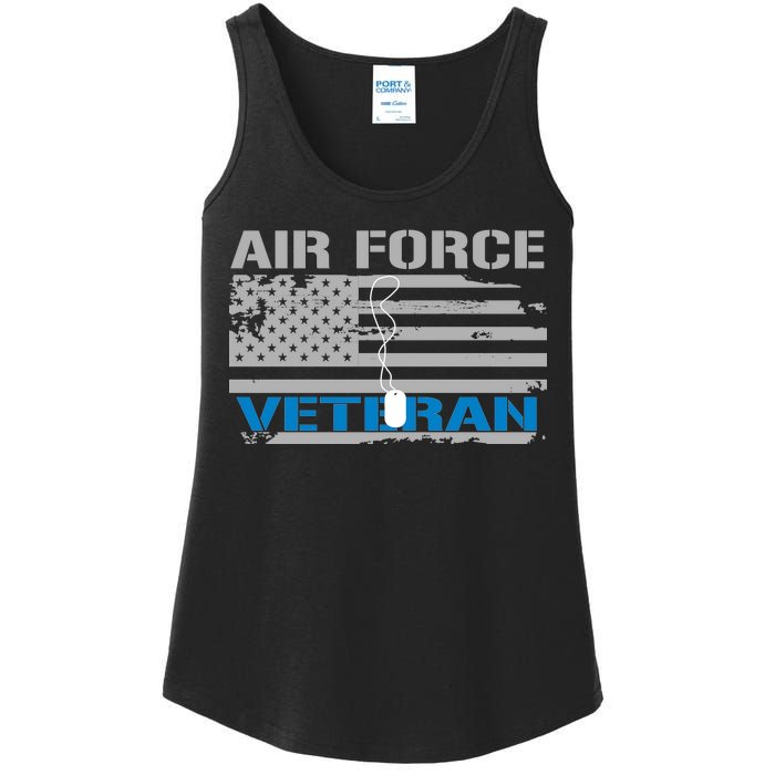 Air Force Veteran Flag Ladies Essential Tank