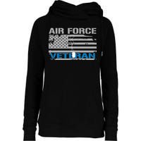 Air Force Veteran Flag Womens Funnel Neck Pullover Hood