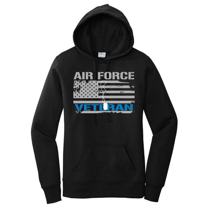 Air Force Veteran Flag Women's Pullover Hoodie