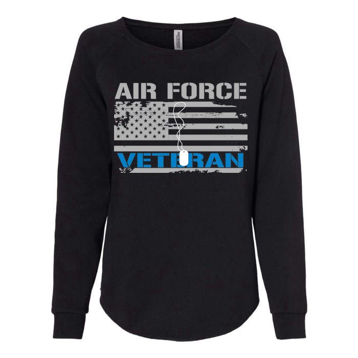 Air Force Veteran Flag Womens California Wash Sweatshirt