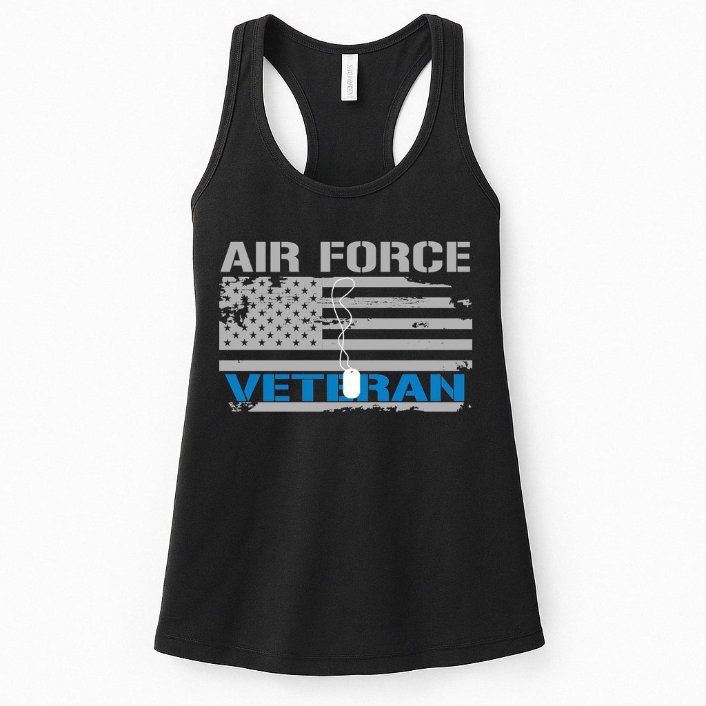 Air Force Veteran Flag Womens Tank Top