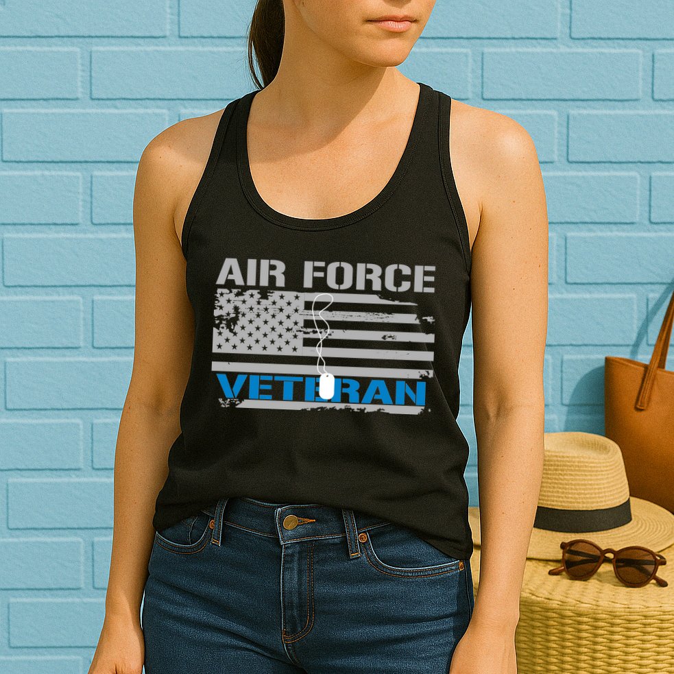 Air Force Veteran Flag Womens Tank Top
