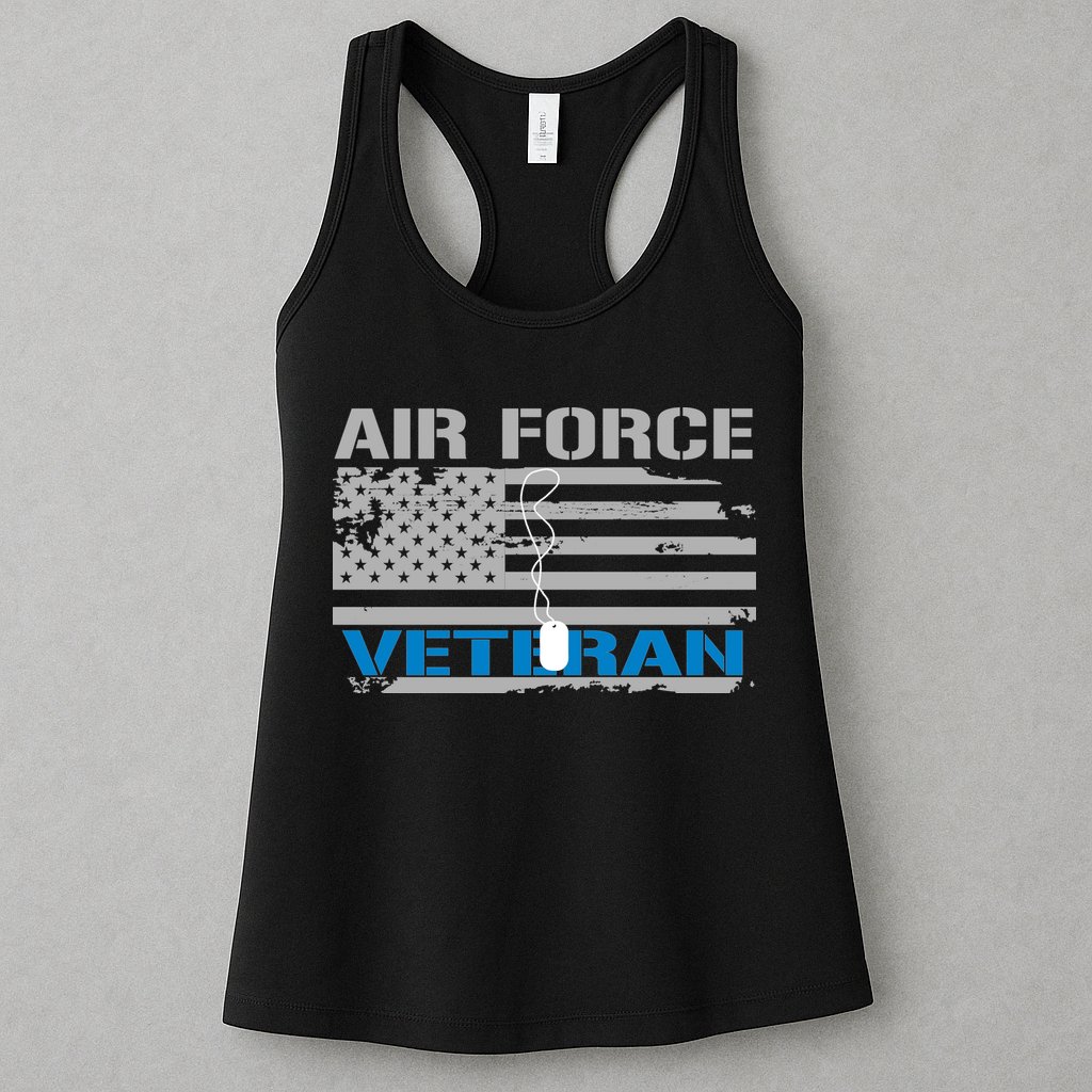 Air Force Veteran Flag Womens Tank Top