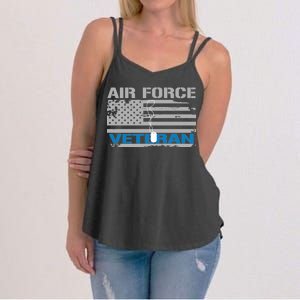 Air Force Veteran Flag Women's Strappy Tank