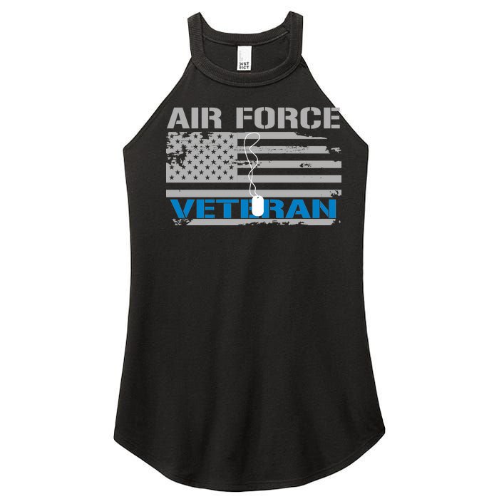 Air Force Veteran Flag Women's Perfect Tri Rocker Tank