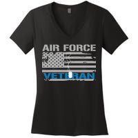 Air Force Veteran Flag Women's V-Neck T-Shirt