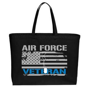 Air Force Veteran Flag Cotton Canvas Jumbo Tote