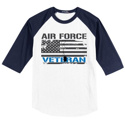 Air Force Veteran Flag Baseball Sleeve Shirt