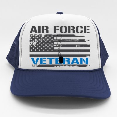 Air Force Veteran Flag Trucker Hat