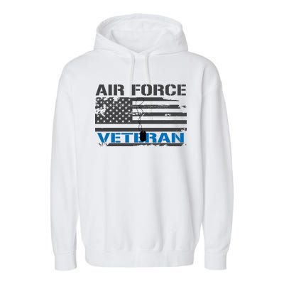 Air Force Veteran Flag Garment-Dyed Fleece Hoodie