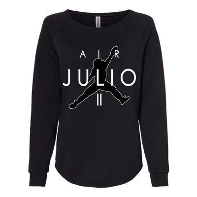 Air Julio Football Atlanta Fan Womens California Wash Sweatshirt