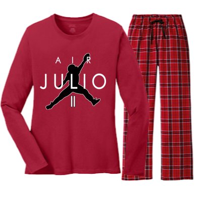 Air Julio Football Atlanta Fan Women's Long Sleeve Flannel Pajama Set 