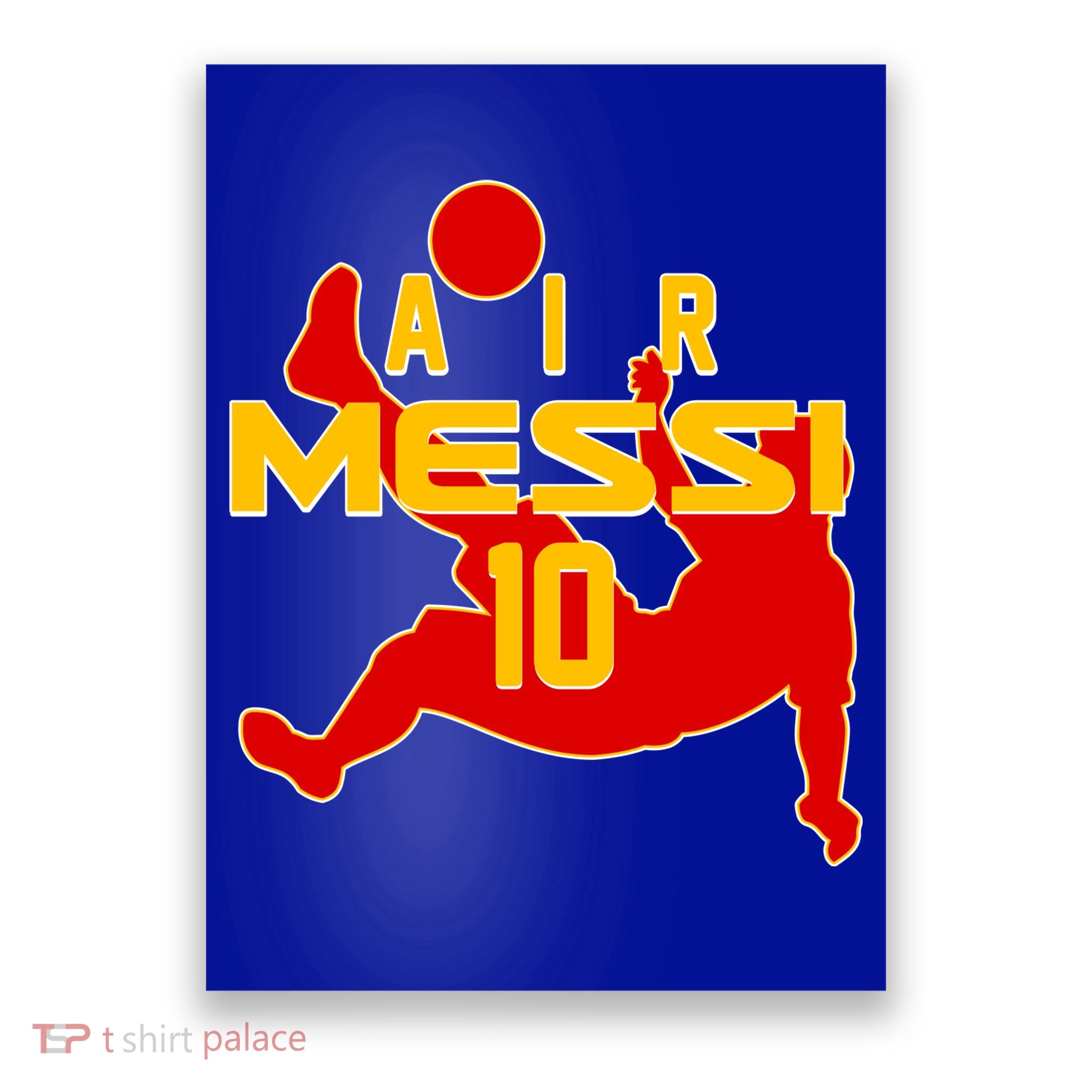 Air Messi No 10 Spain Soccer Futbol Poster