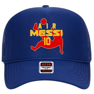 Air Messi No 10 Spain Soccer Futbol High Crown Mesh Back Trucker Hat