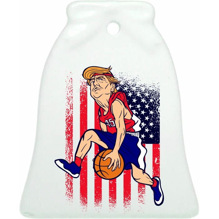 Air Trump Ceramic Bell Ornament