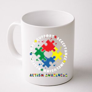 Acceptance Inclusion Respect Love Support Autism Awareness Gift Coffee Mug