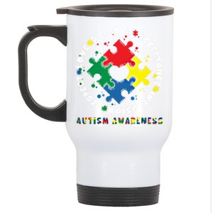 Acceptance Inclusion Respect Love Support Autism Awareness Gift Stainless Steel Travel Mug