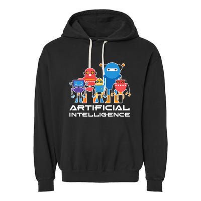 Artificial Intelligence Robots Computer Science AI Garment-Dyed Fleece Hoodie