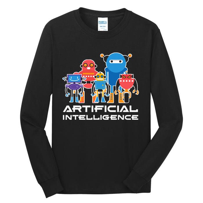 Artificial Intelligence Robots Computer Science AI Tall Long Sleeve T-Shirt