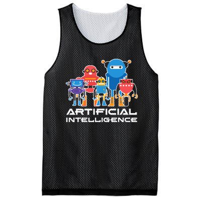 Artificial Intelligence Robots Computer Science AI Mesh Reversible Basketball Jersey Tank