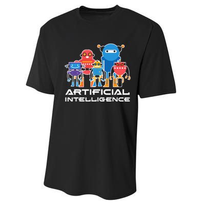 Artificial Intelligence Robots Computer Science AI Performance Sprint T-Shirt