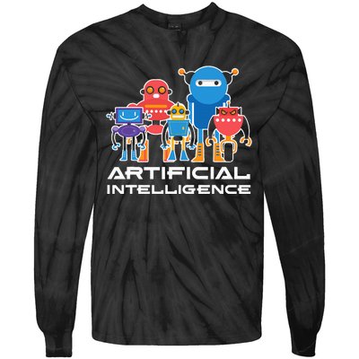 Artificial Intelligence Robots Computer Science AI Tie-Dye Long Sleeve Shirt