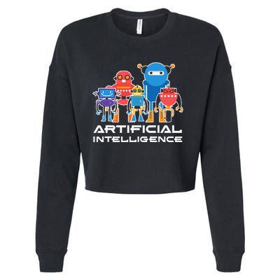 Artificial Intelligence Robots Computer Science AI Cropped Pullover Crew