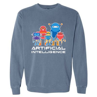 Artificial Intelligence Robots Computer Science AI Garment-Dyed Sweatshirt