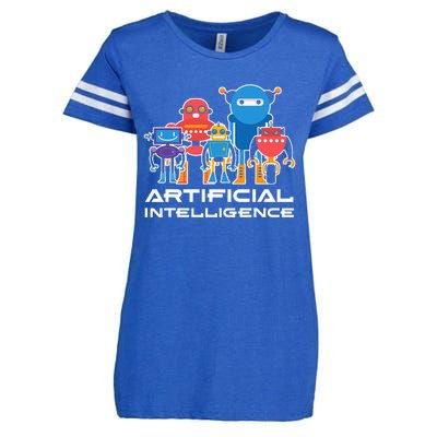 Artificial Intelligence Robots Computer Science AI Enza Ladies Jersey Football T-Shirt