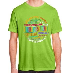 Academic Interventionist Reading Math Title One Teacher Crew Adult ChromaSoft Performance T-Shirt