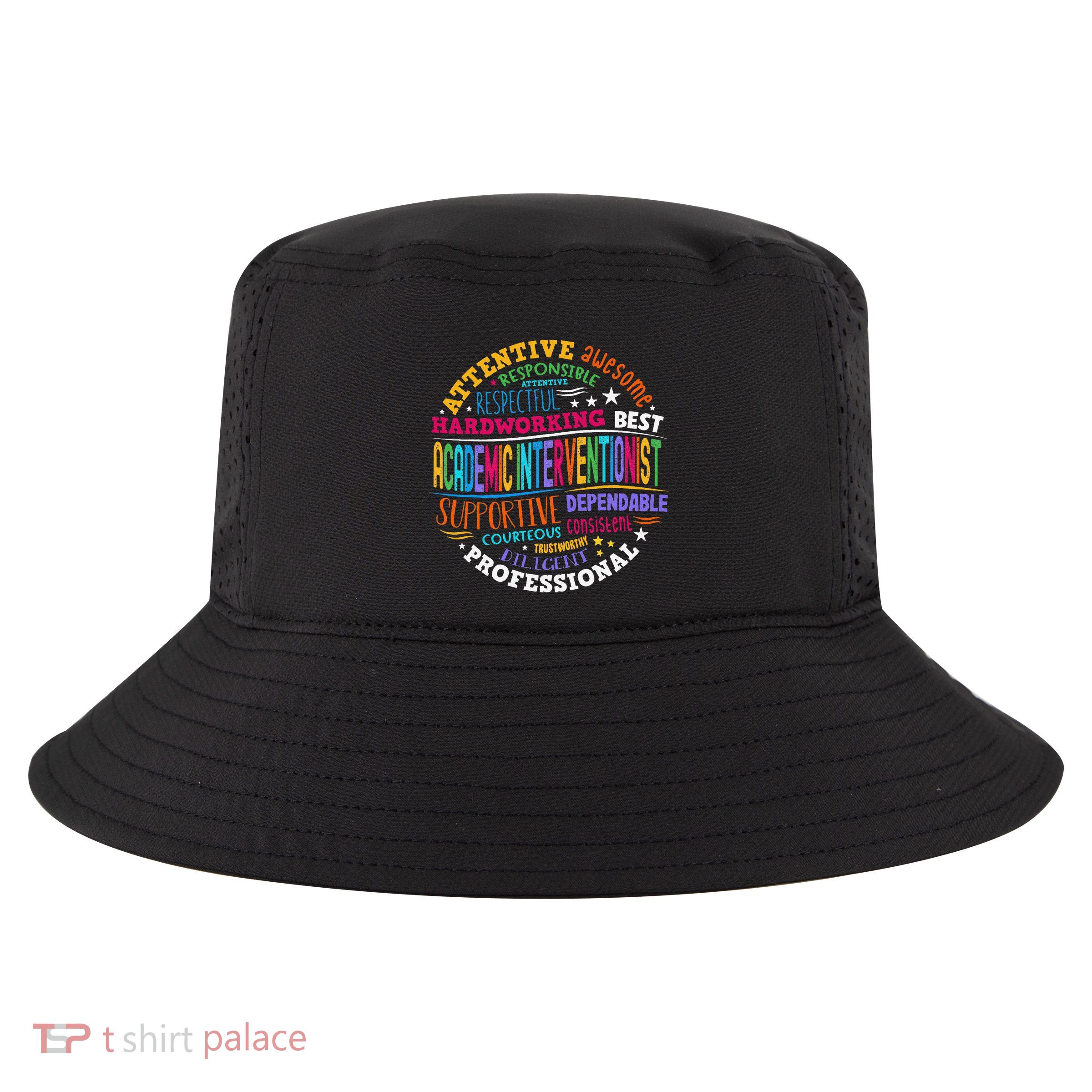 Academic Interventionist Reading Math Title One Teacher Crew Cool Comfort Performance Bucket Hat