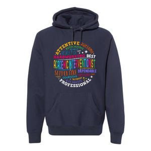 Academic Interventionist Reading Math Title One Teacher Crew Premium Hoodie