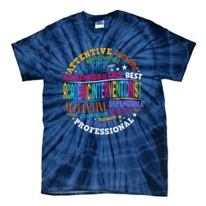 Academic Interventionist Reading Math Title One Teacher Crew Tie-Dye T-Shirt