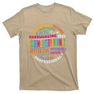 Academic Interventionist Reading Math Title One Teacher Crew T-Shirt