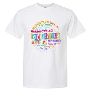 Academic Interventionist Reading Math Title One Teacher Crew Garment-Dyed Heavyweight T-Shirt