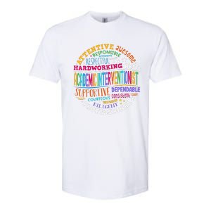 Academic Interventionist Reading Math Title One Teacher Crew Softstyle CVC T-Shirt