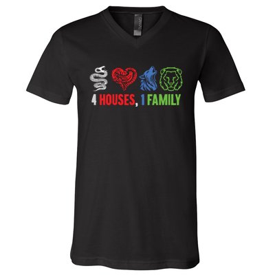 Altruismo IsibindiAmistad Reveur Rca 4 Houses 1 Family V-Neck T-Shirt