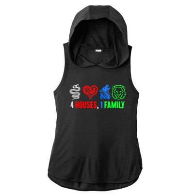 Altruismo IsibindiAmistad Reveur Rca 4 Houses 1 Family Ladies PosiCharge Tri-Blend Wicking Draft Hoodie Tank