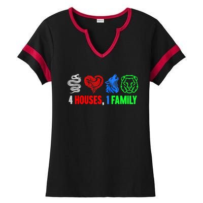 Altruismo IsibindiAmistad Reveur Rca 4 Houses 1 Family Ladies Halftime Notch Neck Tee