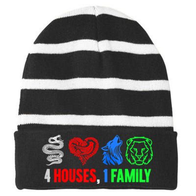 Altruismo IsibindiAmistad Reveur Rca 4 Houses 1 Family Striped Beanie with Solid Band