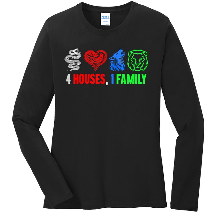 Altruismo IsibindiAmistad Reveur Rca 4 Houses 1 Family Ladies Long Sleeve Shirt