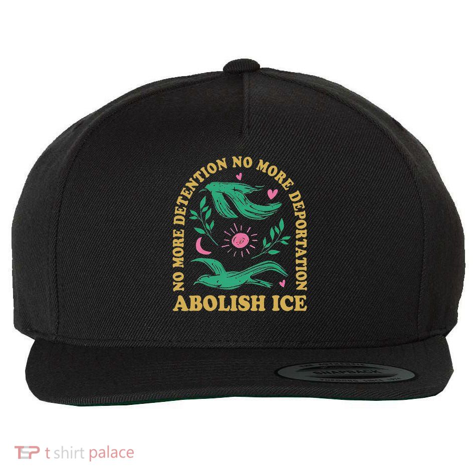 Abolish Ice Retro Protest & Resist Support Immigrants Wool Snapback Cap